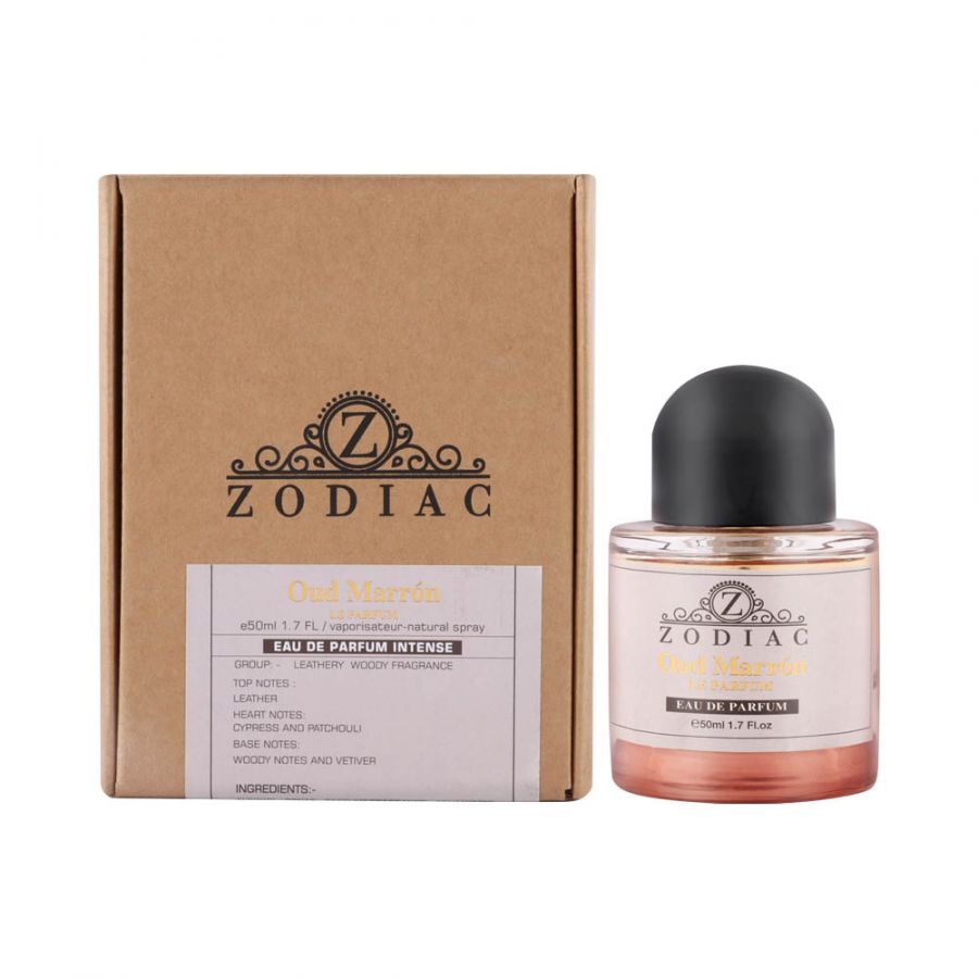 Zodiac Oud Marron Le Perfum EAU De Parfum Leathery Woody Fragrance 50mlPerfumes & FragrancesTop Notes: Leather Heart Notes: Cypress and Patchouli Base Notes: Woody notes and vetiver